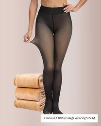 Curvvvy™ Opaque Fleece Lined Sculpting Tights