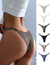 Curvvvy™ SparkleGlam – Seamless Leopard Print Bikini Thong