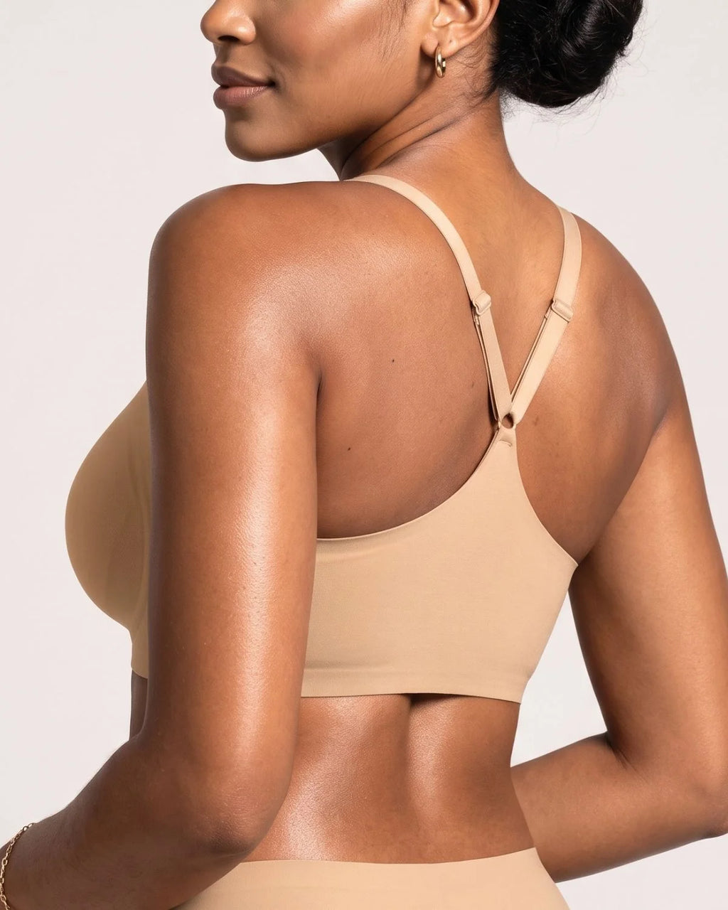 Seamless Front-Closure Wire-Free Racerback Bra