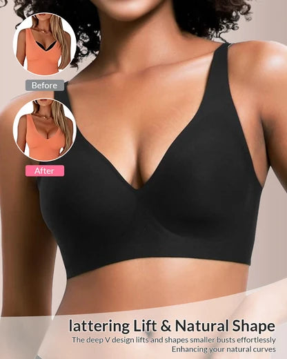 Curvvvy™ Deep V Lift Seamless Wireless Jelly Bra