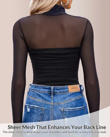 Curvvvy™ CurveFlex - Turtle Neck Long Sleeve Shapewear