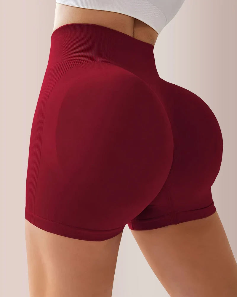 Solid Ribbed Seamless Boyshorts