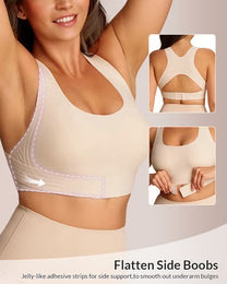 Curvvvy™ Front Closure Cross-Back Wireless Back-Support Bra
