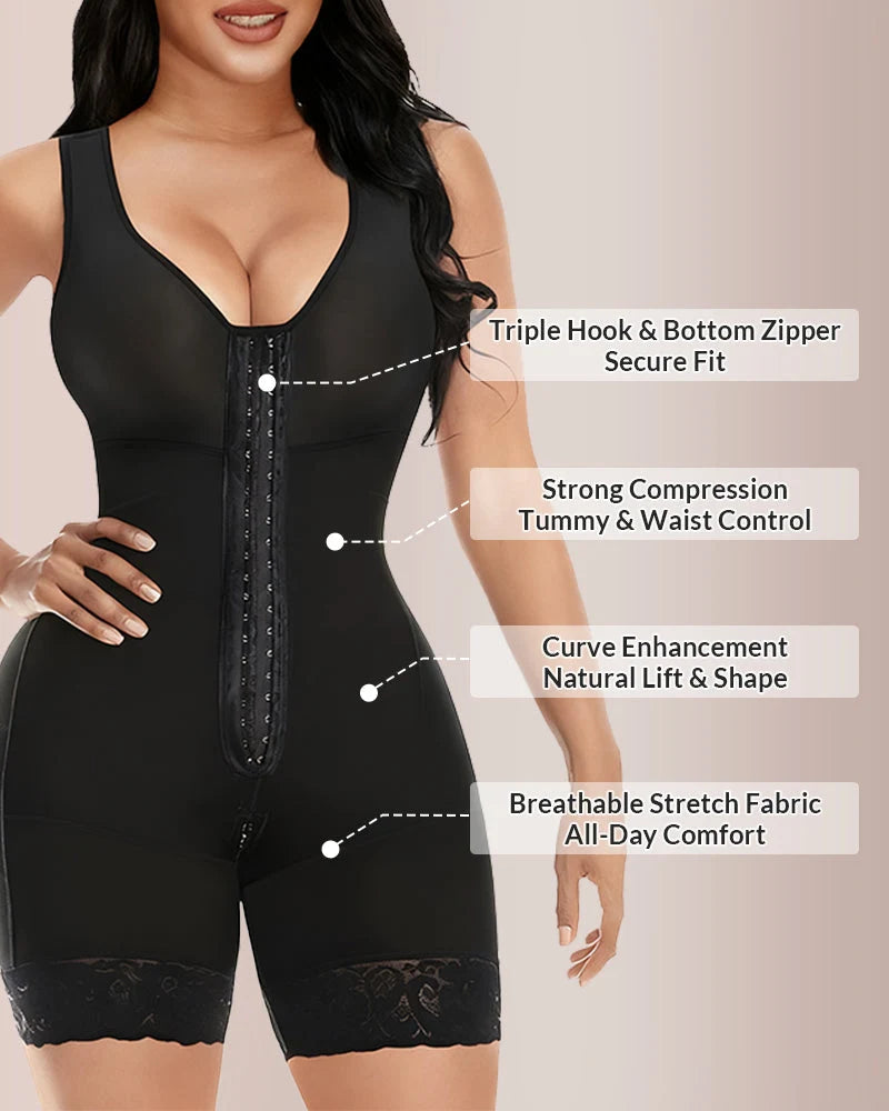 Zipper & Hook Body Shaper